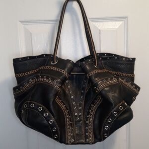 Cole Haan Black and Brown Satchel